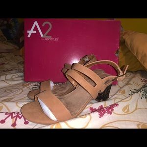 A2 by Aerosoles Women’s midsize Dark Tan Sandal